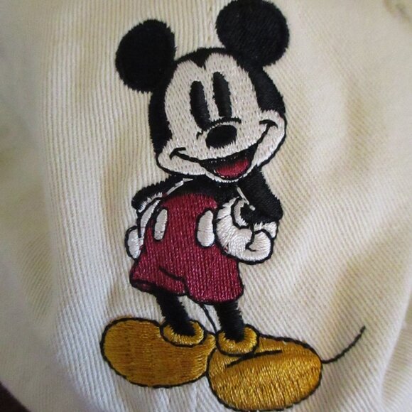 Disney Store Mickey Mouse Unisex Baseball Cap/Hat, Beige, Brown Brim, Adjustable - Picture 13 of 13